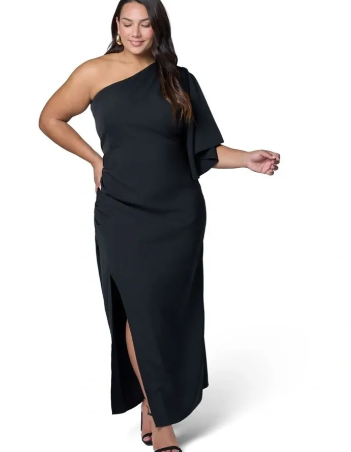 Pink Dusk by Curve Project Angel Eyes Maxi Dress