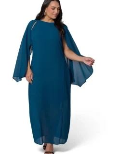 Pink Dusk by Curve Project Eclipse Cape Maxi Dress