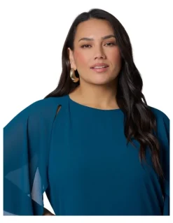 Pink Dusk by Curve Project Eclipse Cape Maxi Dress
