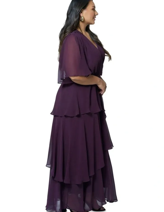 Pink Dusk by Curve Project Hypnotic Maxi Dress in Purple