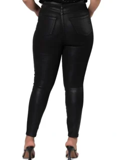 Pink Dusk by Curve Project Luxe Stretch Coated Jean in Black
