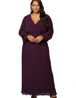Pink Dusk by Curve Project Secret Rendezvous Maxi Dress in Brown