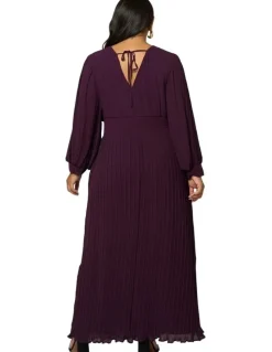 Pink Dusk by Curve Project Secret Rendezvous Maxi Dress in Brown