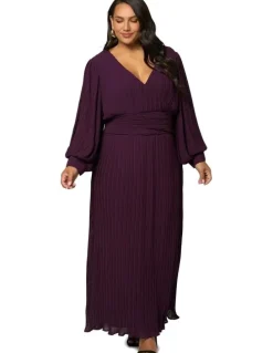 Pink Dusk by Curve Project Secret Rendezvous Maxi Dress in Brown