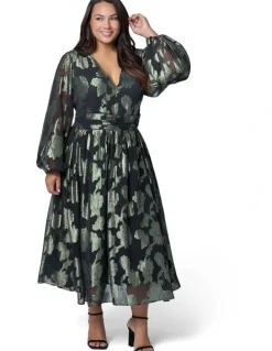 Pink Dusk by Curve Project Secrets Metallic Maxi Dress