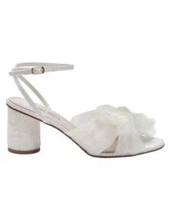 Pink Inc Secret Ivory Fabric Sandals