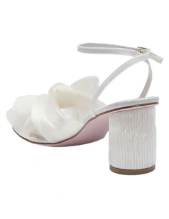 Pink Inc Secret Ivory Fabric Sandals