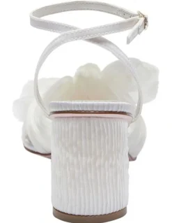 Pink Inc Secret Ivory Fabric Sandals
