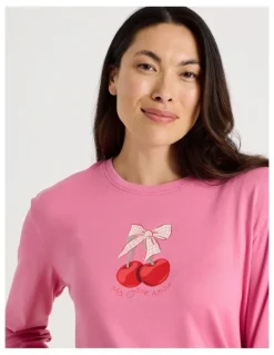 PJ Club Pyjama Set in Cherry Gingham Print