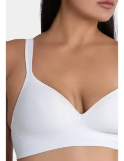 Playtex Comfort Revolution Swirl Wire-Free Bra in White
