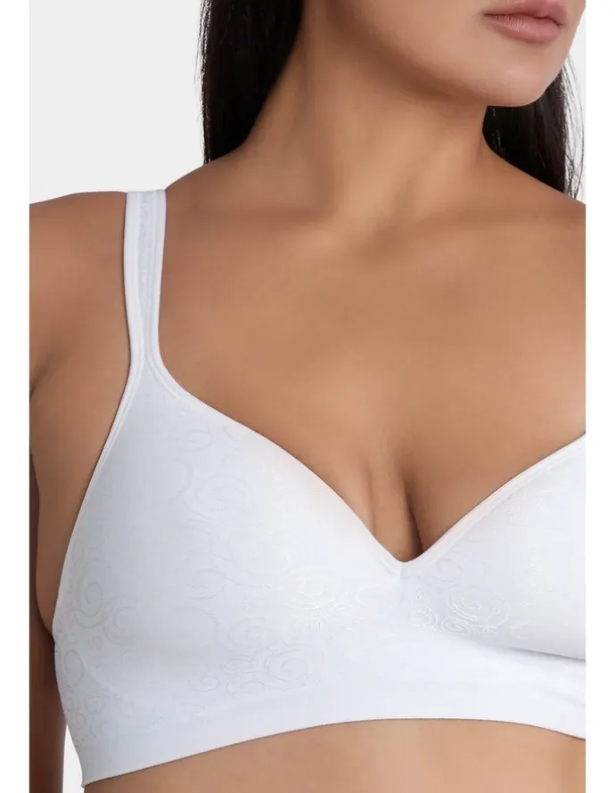 Playtex Comfort Revolution Swirl Wire-Free Bra in White