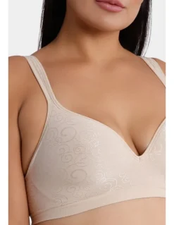 Playtex Comfort Revolution Swirl Wire-Free Bra in Beige