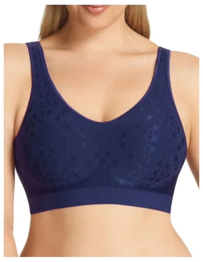 Playtex Play Comfort Revolution Dot Wirefree Bra in Navy