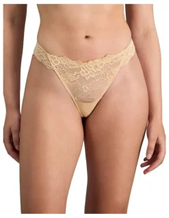 Pleasure State Lace Thong in Frappe