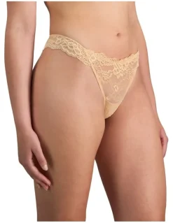 Pleasure State Lace Thong in Frappe