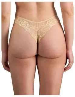 Pleasure State Lace Thong in Frappe