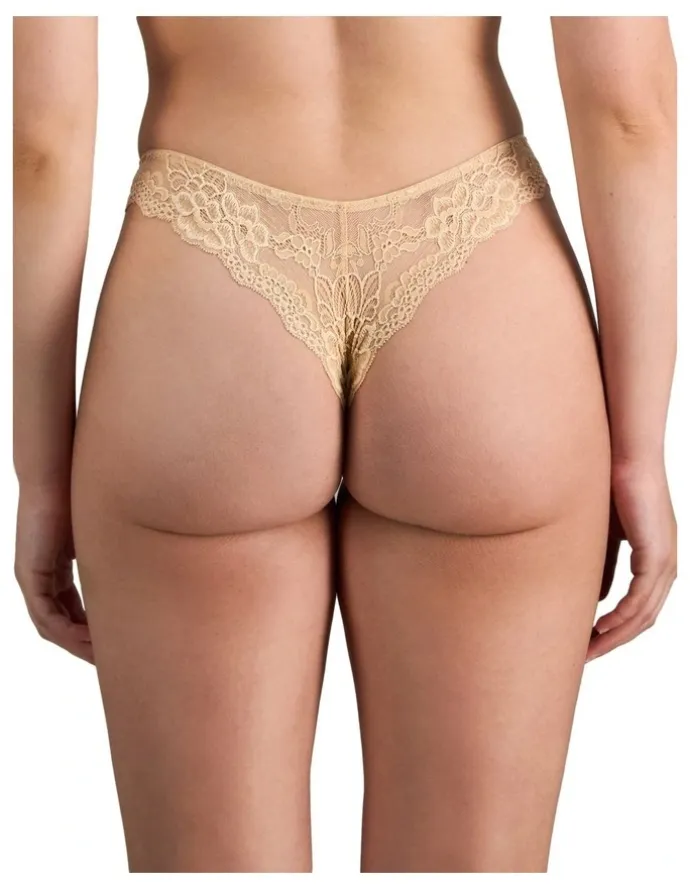 Pleasure State Lace Thong in Frappe