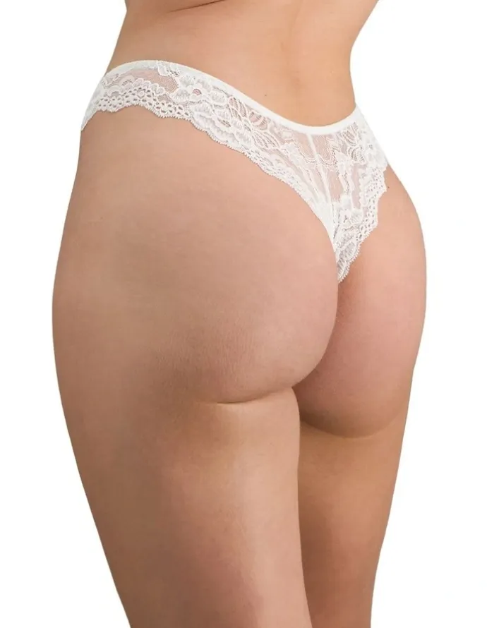 Pleasure State Lace Thong in White