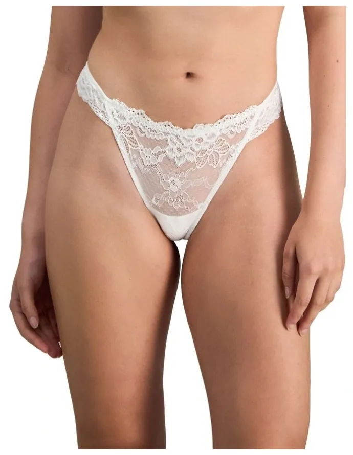 Pleasure State Lace Thong in White