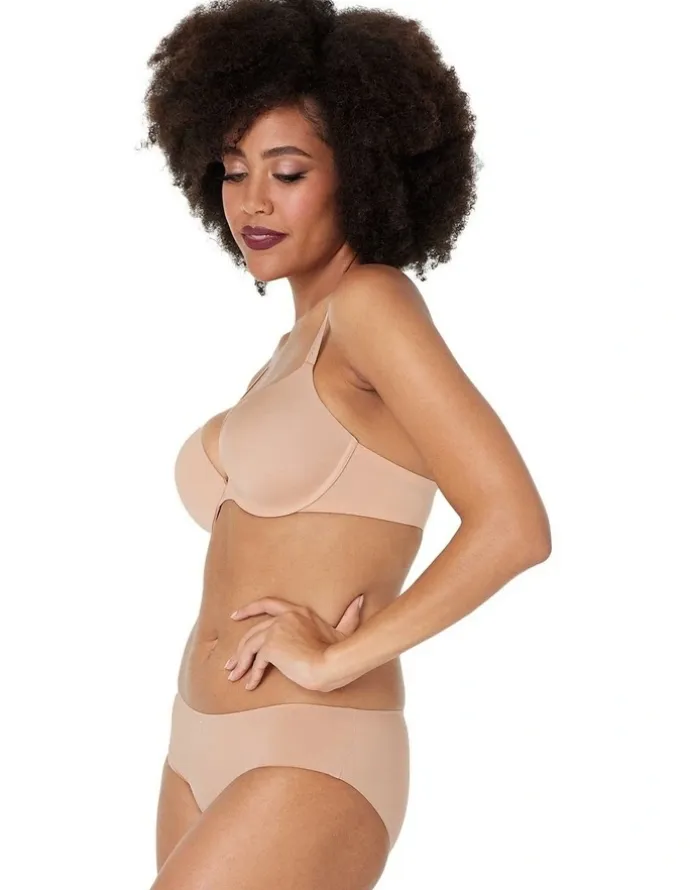 Pleasure State My Fit FMO Graduated Smooth Plunge Bra in Frappe