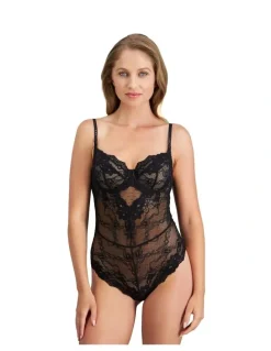 Pleasure State My Fit Lace Bodysuit in Black
