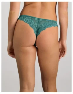 Pleasure State My Fit Lace Thong in Mediterranea