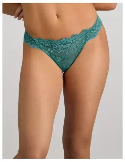 Pleasure State My Fit Lace Thong in Mediterranea