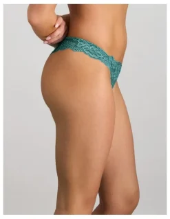 Pleasure State My Fit Lace Thong in Mediterranea