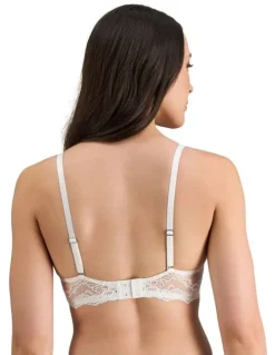 Pleasure State My Fit Lace Graduated Push up Plunge Bra in White