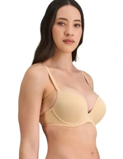 Pleasure State Smooth 200% Boost Push Up Plunge Bra in Frappe