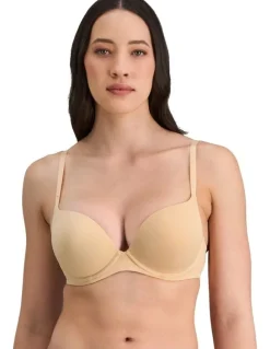 Pleasure State Smooth 200% Boost Push Up Plunge Bra in Frappe