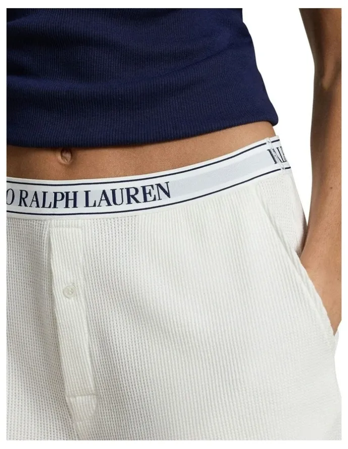Polo Ralph Lauren Club Waffle Cotton Boxer Shorts in White