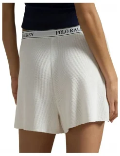 Polo Ralph Lauren Club Waffle Cotton Boxer Shorts in White