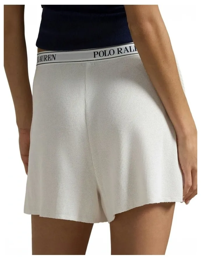 Polo Ralph Lauren Club Waffle Cotton Boxer Shorts in White