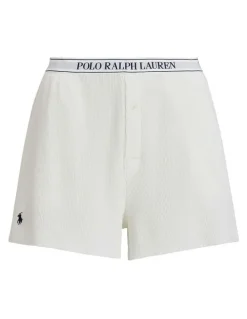 Polo Ralph Lauren Club Waffle Cotton Boxer Shorts in White