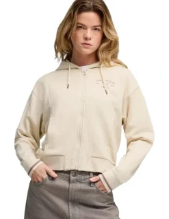 Puma Class Full-Zip Hoodie in Cream