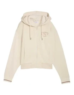 Puma Class Full-Zip Hoodie in Cream