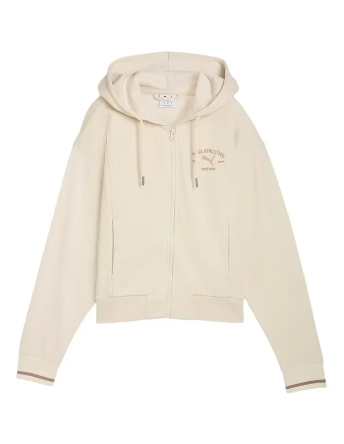 Puma Class Full-Zip Hoodie in Cream
