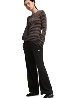 Puma Ess Cat Standard Wide Leg Pant in Black