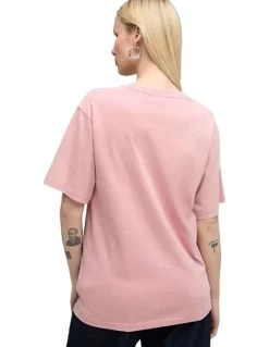 Puma Ess Elevated Wash Tee in Pink