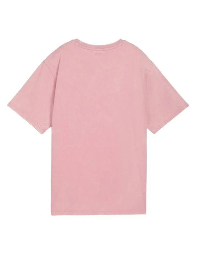 Puma Ess Elevated Wash Tee in Pink