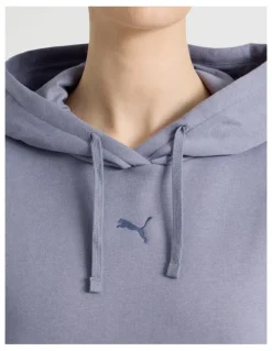 Puma Essentials Cat Logo Hoodie in Grey Sky