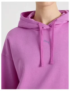 Puma Essentials Cat Logo Hoodie in Mauve Pop