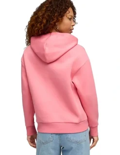 Puma Essentials Elevated Logo Hoodie in Pink