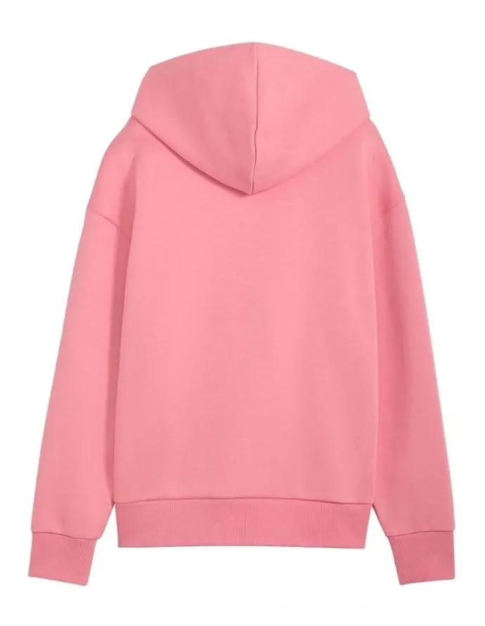 Puma Essentials Elevated Logo Hoodie in Pink