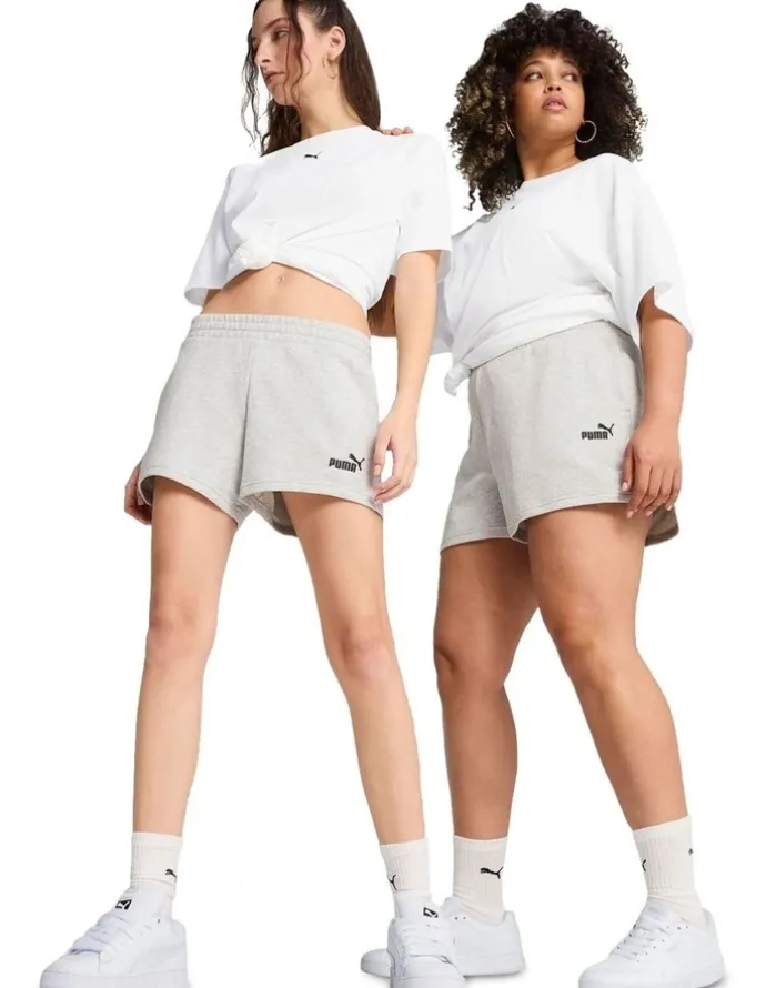 Puma Essentials Small No. 1 Logo Shorts in Grey