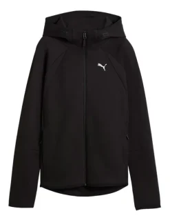 Puma Evostripe Full-Zip Hoodie Dk in Black