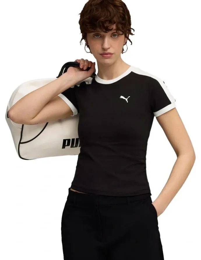 Puma T7 Slim Tee in Black