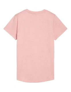 Puma Tad Essential Heather Tee in Pink
