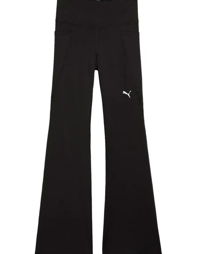 Puma Tad Essentiall High Waist Bootcut Pant in Black